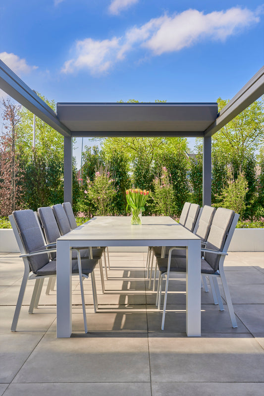 Motorised Retractable Roof Pergola | Deponti Pinela Deluxe | Full Open-Sky Effect | Somfy Remote | Synchronised Gasket Seal