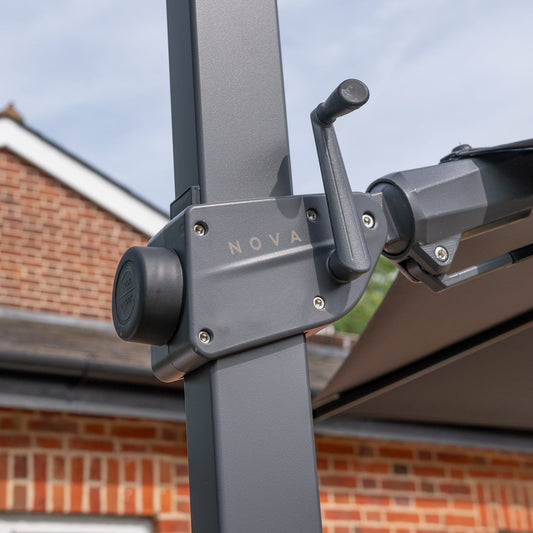 Astra Cantilever Parasol — in use outdoors