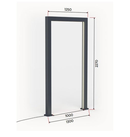 Titan Pergola Arch RGBW LED Set of 3 — in use outdoors