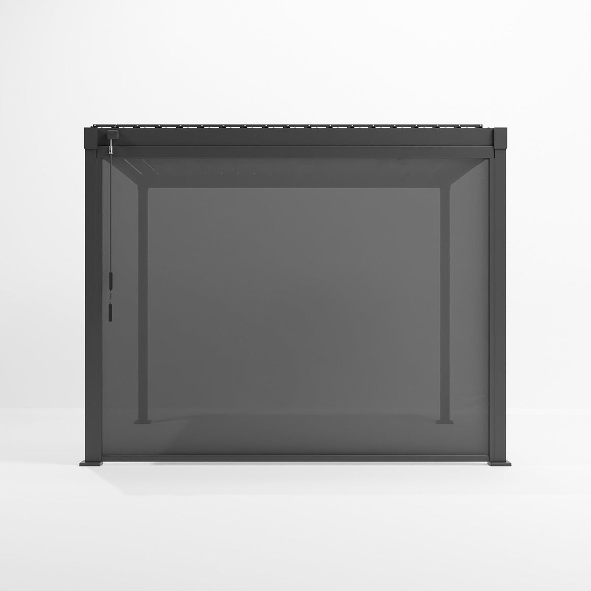Luna Pergola Pull Down Privacy Screen — styled in a garden setting