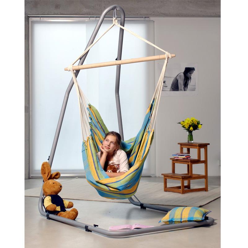 Brasil Lemon Hammock Chair — from an angle