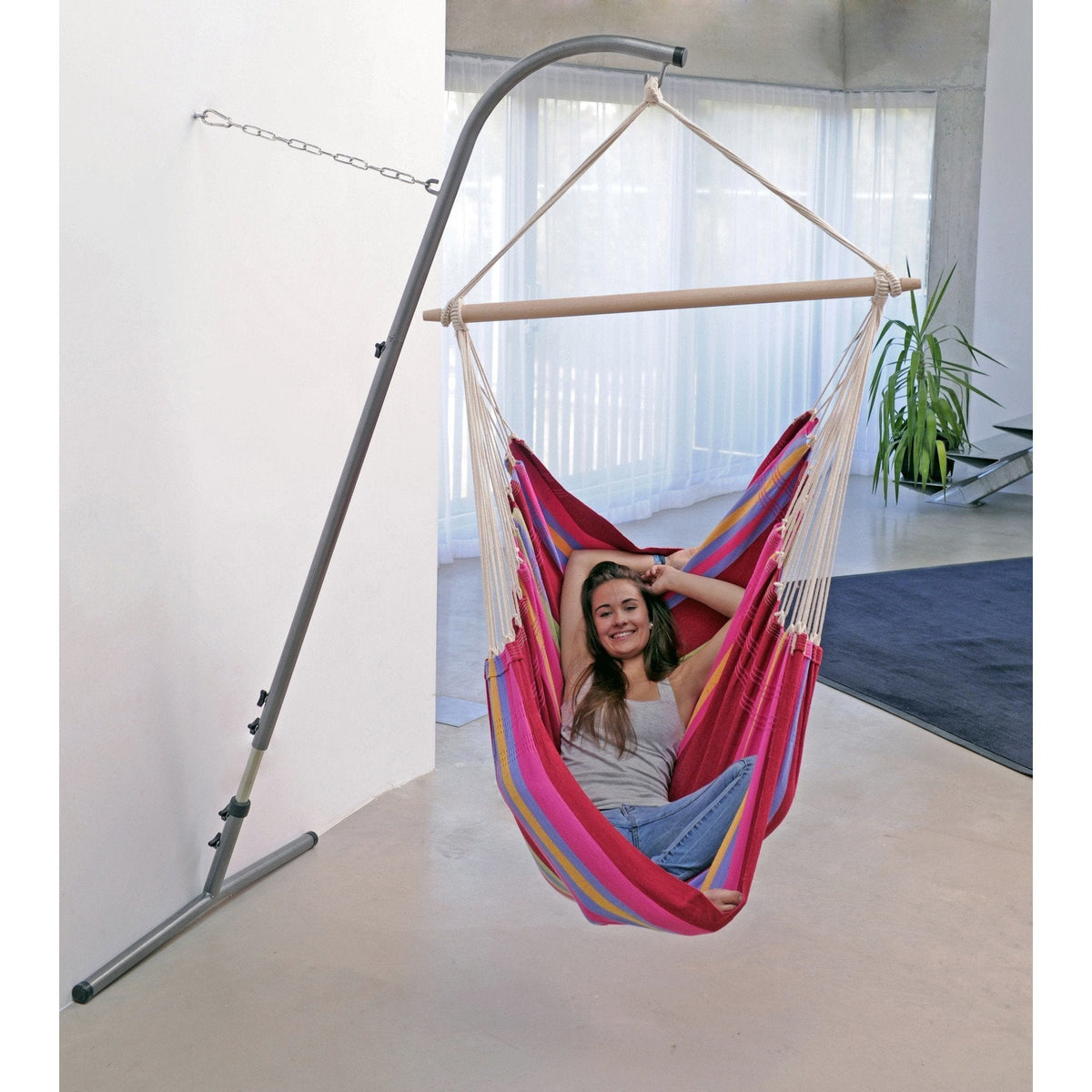 Brasil Grenadine Hammock Chair — side profile