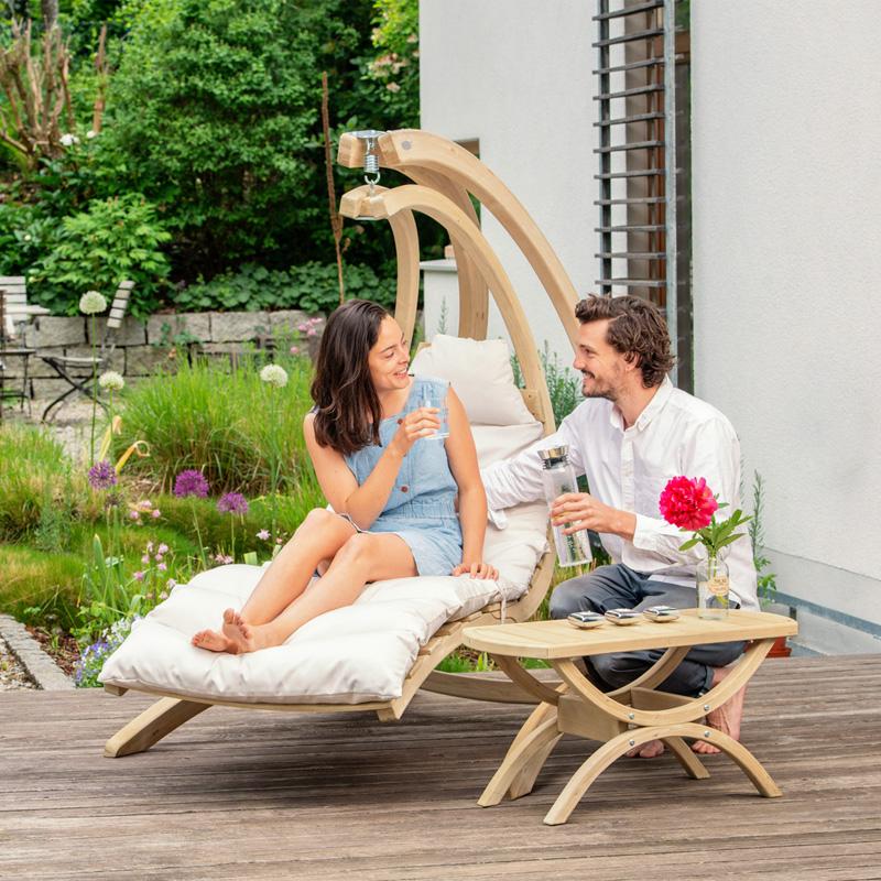 swing lounger creme product exterior view — view 5