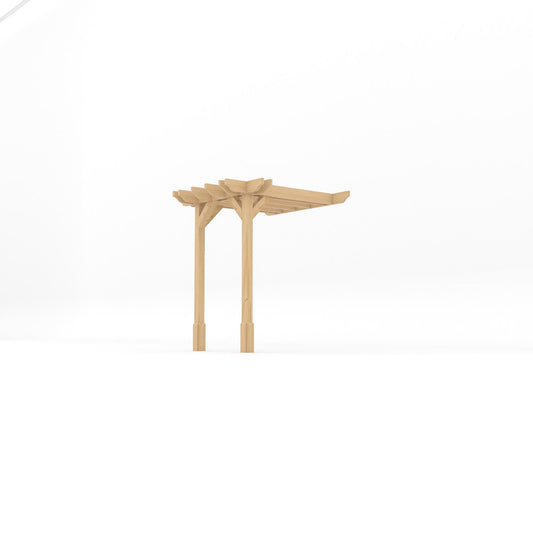 Wall Mounted Double Premium Pergola | Timber | Heavyweight Double Corner | Multiple Sizes