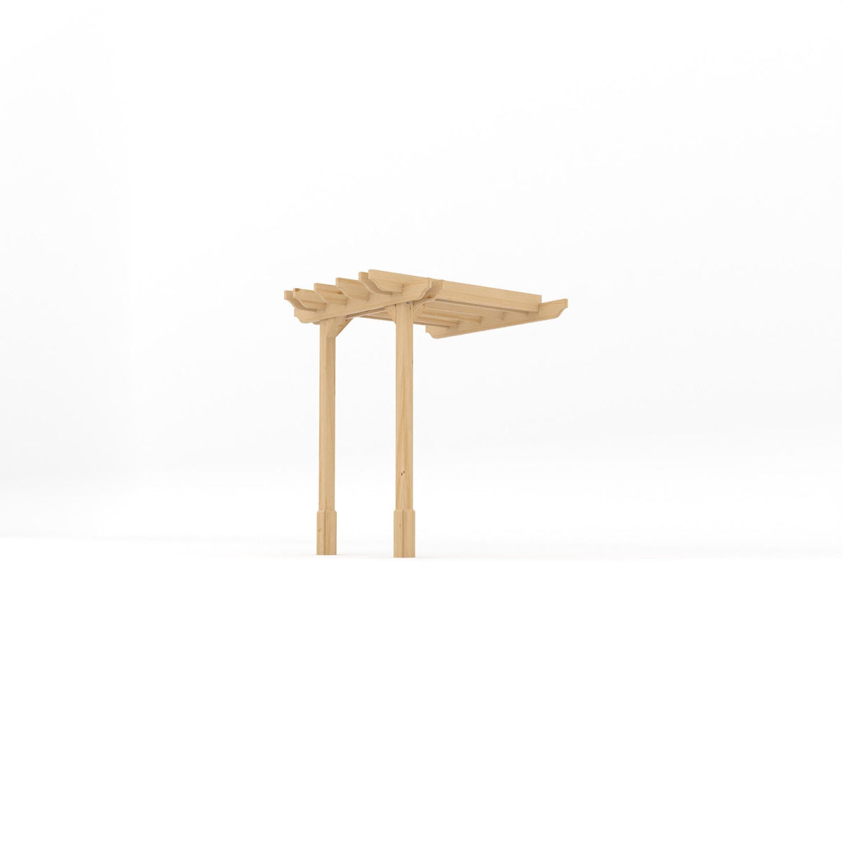 Wall Mounted Double Garden Pergola | Timber | Double Rail Corners | Multiple Sizes