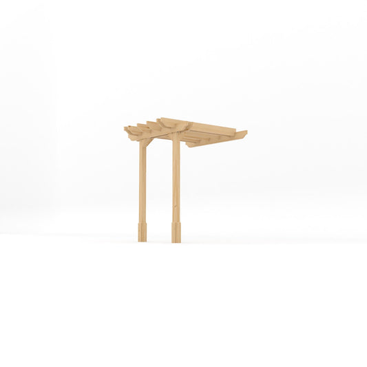 Wall Mounted Double Garden Pergola | Timber | Double Rail Corners | Multiple Sizes