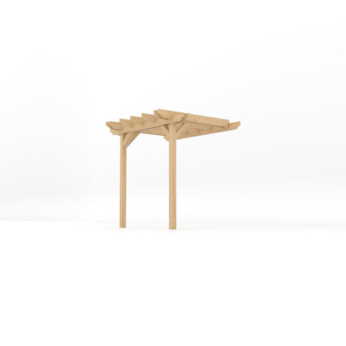 Wall Mounted Double Garden Pergola | Timber | Double Rail Corners | Multiple Sizes
