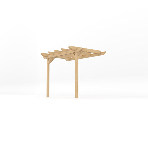 Wall Mounted Double Garden Pergola | Timber | Double Rail Corners | Multiple Sizes