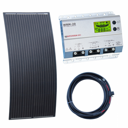 200W 12V/24V semi-flexible solar charging kit for boats, campervans and motorhomes