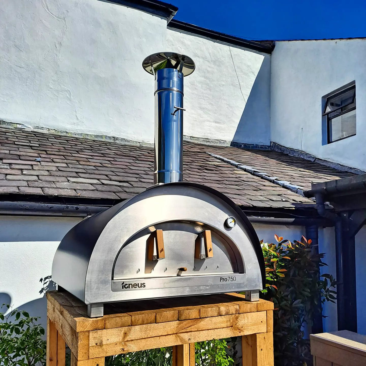 igneus pro 750 wood fired pizza oven product exterior view — view 5