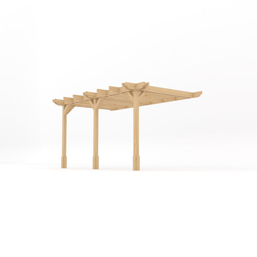 Wall Mounted Double Premium Pergola | Timber | Heavyweight Double Corner | Multiple Sizes