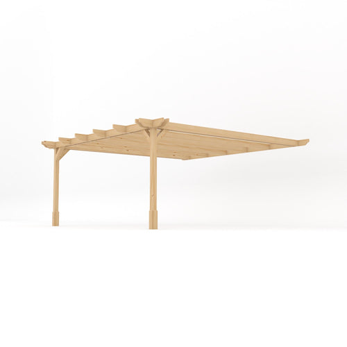 Wall Mounted Double Premium Pergola | Timber | Heavyweight Double Corner | Multiple Sizes