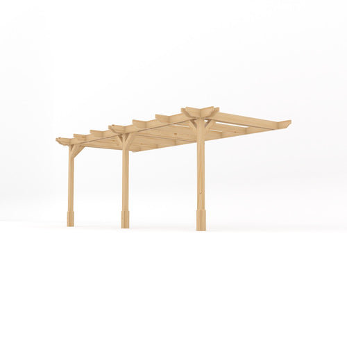 Wall Mounted Double Premium Pergola | Timber | Heavyweight Double Corner | Multiple Sizes