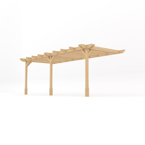 Wall Mounted Double Premium Pergola | Timber | Heavyweight Double Corner | Multiple Sizes
