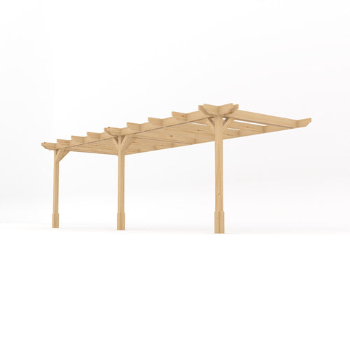 Wall Mounted Double Premium Pergola | Timber | Heavyweight Double Corner | Multiple Sizes