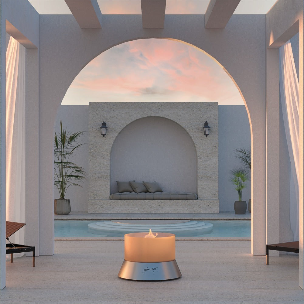 GlammFire Alba Fire Pit — from an angle