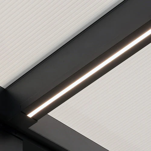 Aluminium Veranda LED Strip Lighting | Lumassina LED Strips | 6W/m Warm White 2700K | Dimmable | Remote Control | Available in 4 RAL Colours