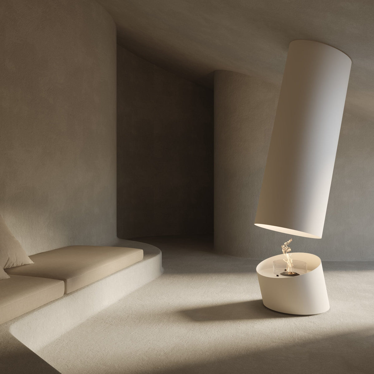 Glammfire Contour 13 Suspended Fire — in use outdoors