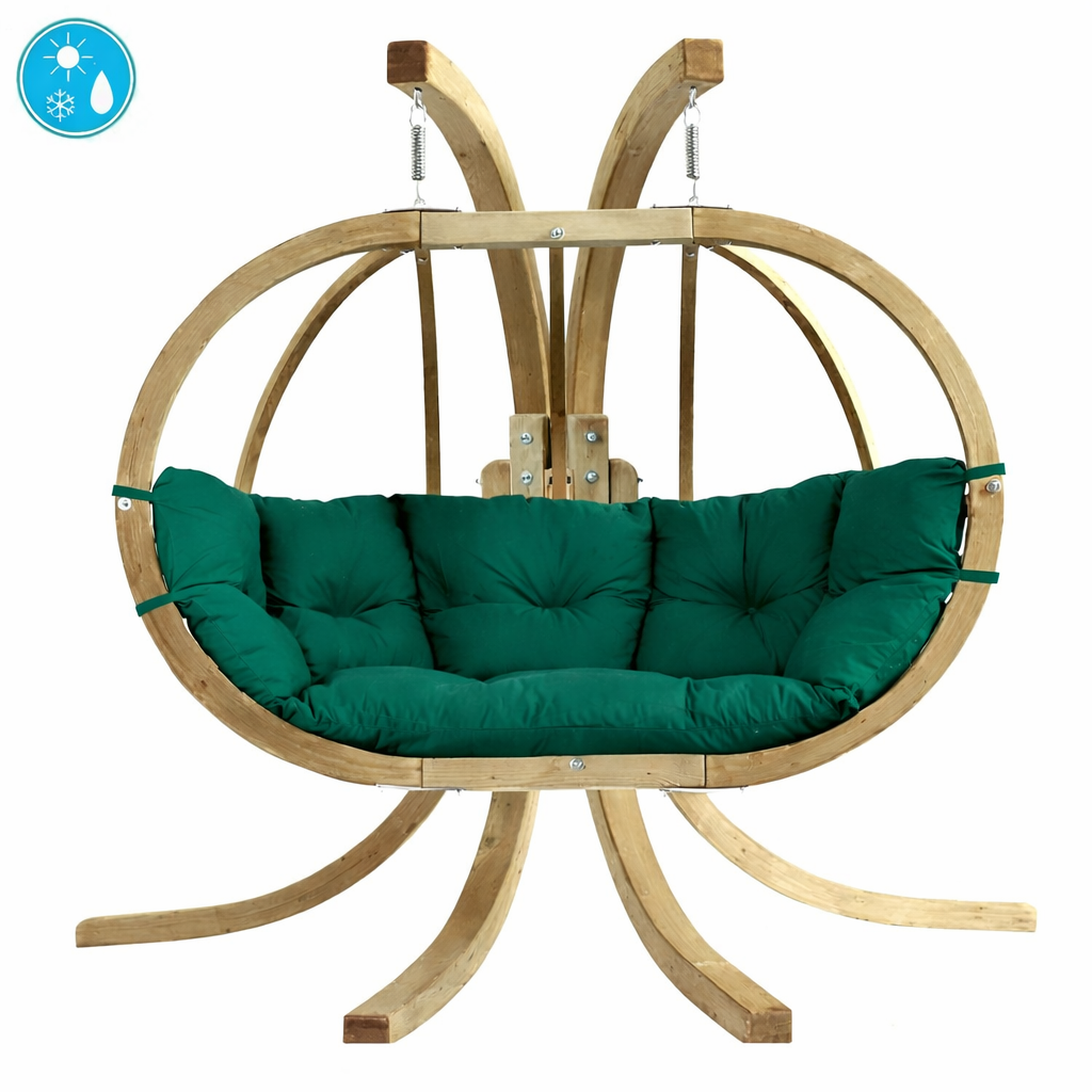 Globo Royal Double Hanging Egg Chair Set — close-up detail