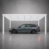 Aluminium Carport | The Tetto Freestanding | Modular & Interlinkable | Sloped Roof with Concealed Drainage | Add Grillo Louvre Sides