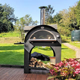 clementi original pulcinella pizza oven stand lifestyle exterior view — view 2