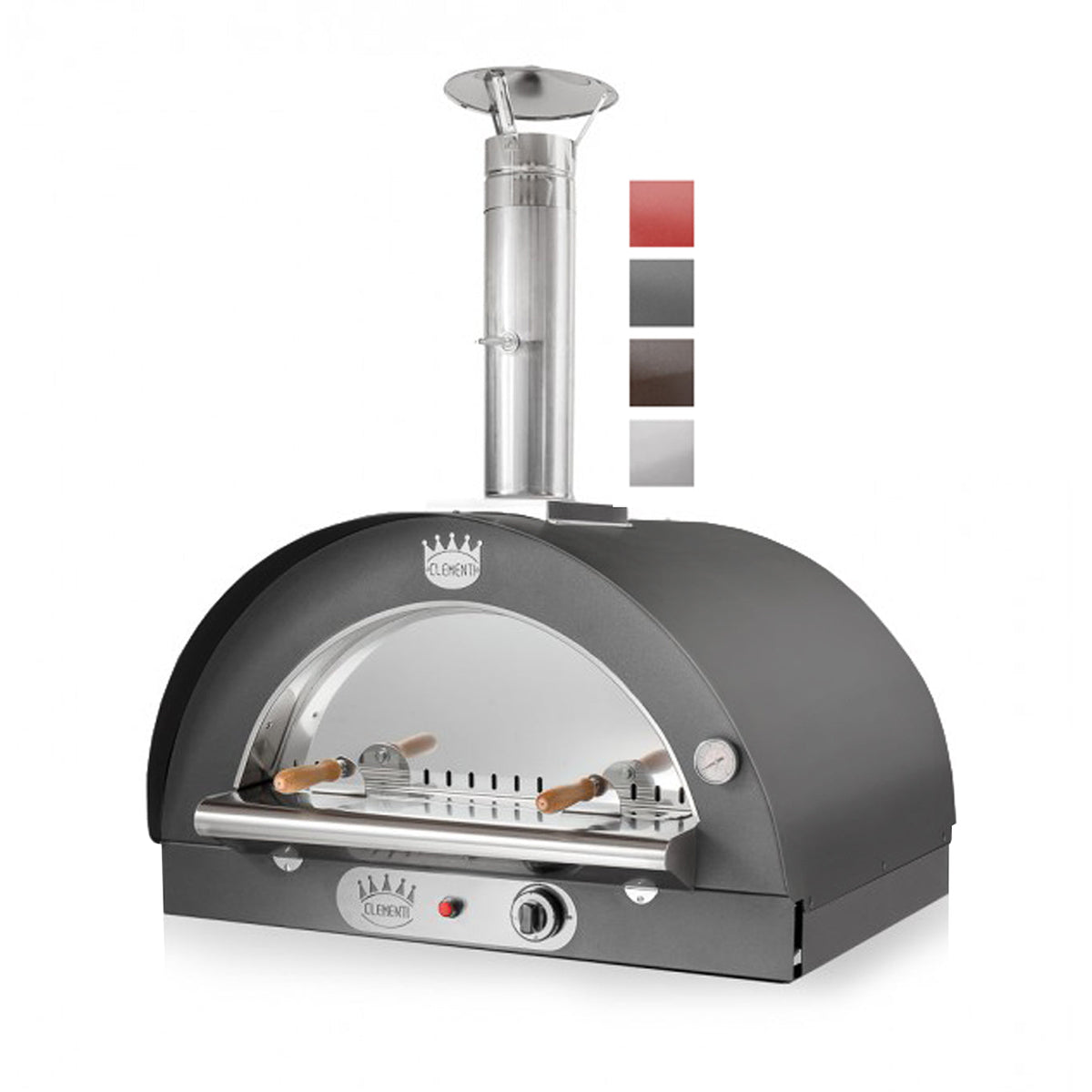clementi original pulcinella wood gas fired pizza oven product exterior view — view 22