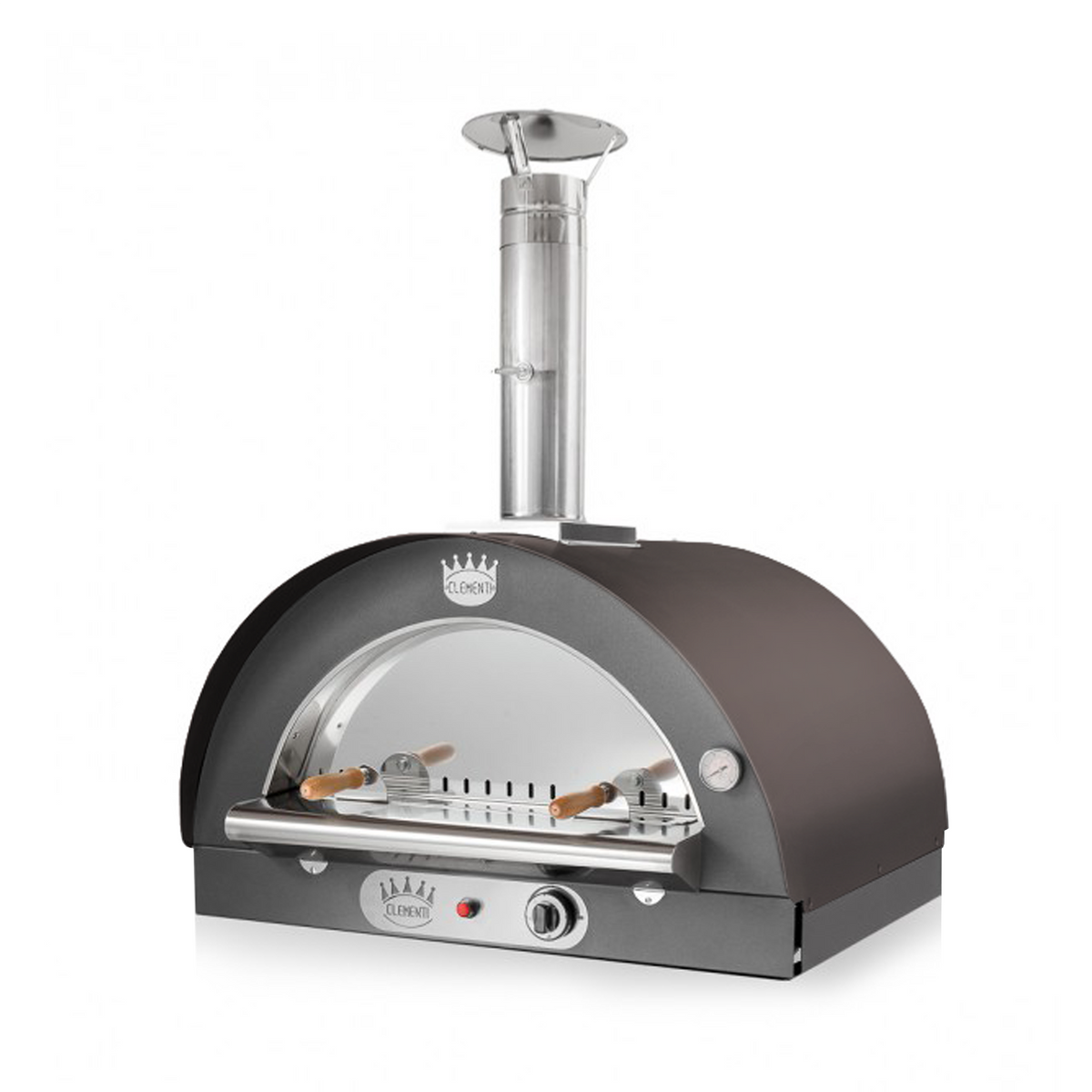 clementi original pulcinella wood gas fired pizza oven product exterior view — view 11