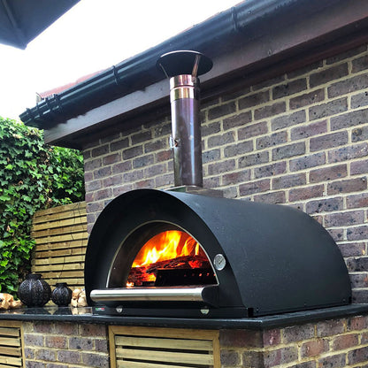 clementi original pulcinella wood fired pizza oven lifestyle exterior view — view 10