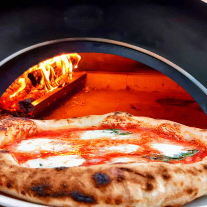 clementi original pulcinella wood fired pizza oven lifestyle exterior view — view 4