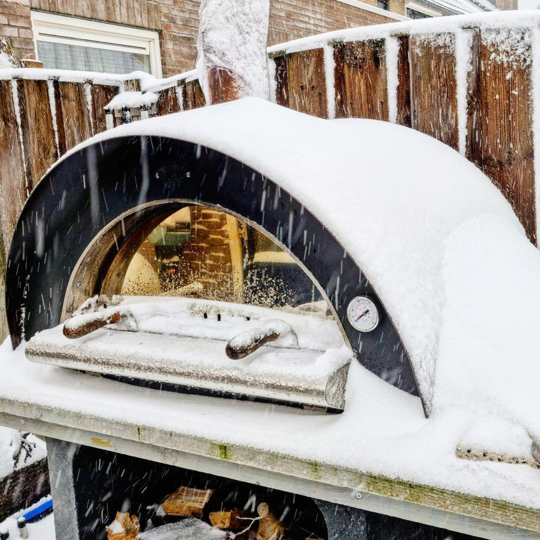 clementi original pulcinella wood fired pizza oven lifestyle exterior view — view 9