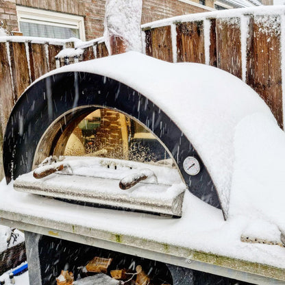 clementi original pulcinella wood fired pizza oven lifestyle exterior view — view 9