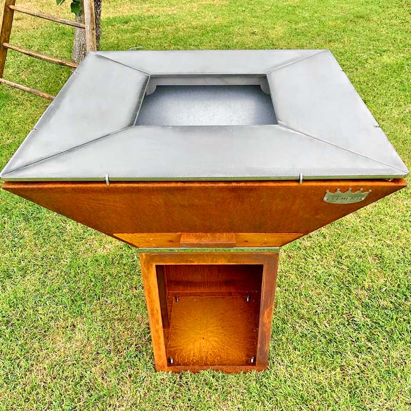Clementi Colorado Wood Fired BBQ Grill — set up and ready to use