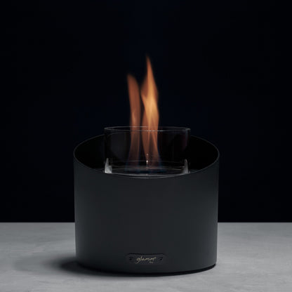 GlammFire Contour Tabletop Fire — in use outdoors