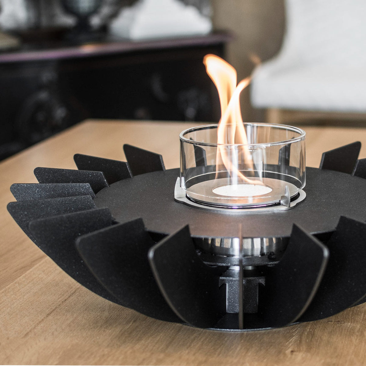 GlammFire Cosmo Tabletop Fire — in use outdoors