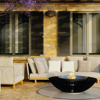 GlammFire Cosmo 13 Firewood Fire Pit — in use outdoors