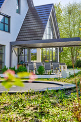 Motorised Retractable Roof Pergola | Deponti Pinela Deluxe | Full Open-Sky Effect | Somfy Remote | Synchronised Gasket Seal - Clearance Sale