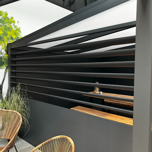 Louvred Side Panel | Deponti | Fixed or Rotatable | Adjustable Privacy & Solar Control | Aluminium Veranda Pergola Side Element
