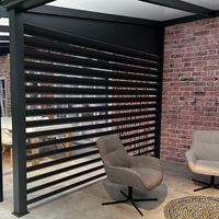 Fixed Louvred Side Panel | Roma Verandas | Architectural Privacy Screen | Aluminium | Design-Led Veranda Side Wall