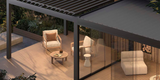 Motorised Louvred Pergola | Deponti Pinela Delight | Slimline Tilting Louvres | Smooth Light & Shade Control | Elegant Outdoor Living