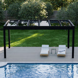 Glass Roof Aluminium Pergola | Deponti Pinela Glass | Reinforced Safety Glass | Extra-Wide Panels | Spans Up To 7m | Integrated LED