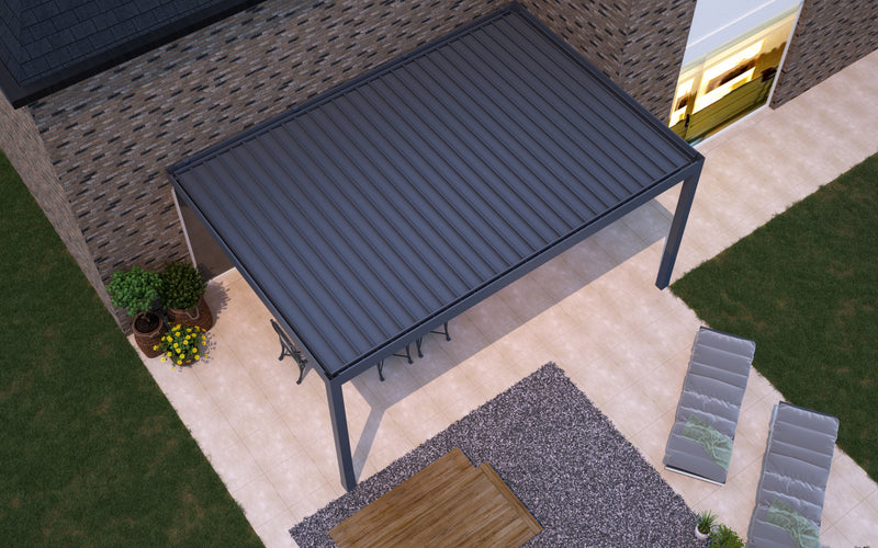 Motorised Louvred Pergola | Deponti Pinela | Somfy Remote Control | Stepless Louvre Rotation Up To 120° | Precise Light & Airflow Control