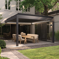 Motorised Louvred Pergola | Deponti Pinela Tilt | Wide-Span Tilting Louvres | Precision Light & Airflow Control | Architectural Outdoor Living