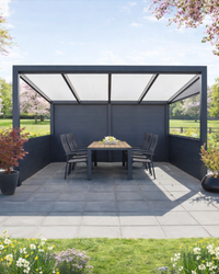 Freestanding Aluminium Pergola | Deponti Ribolla | No Wall Fixing Required | Concealed Rear Drainage | Standalone Garden Structure