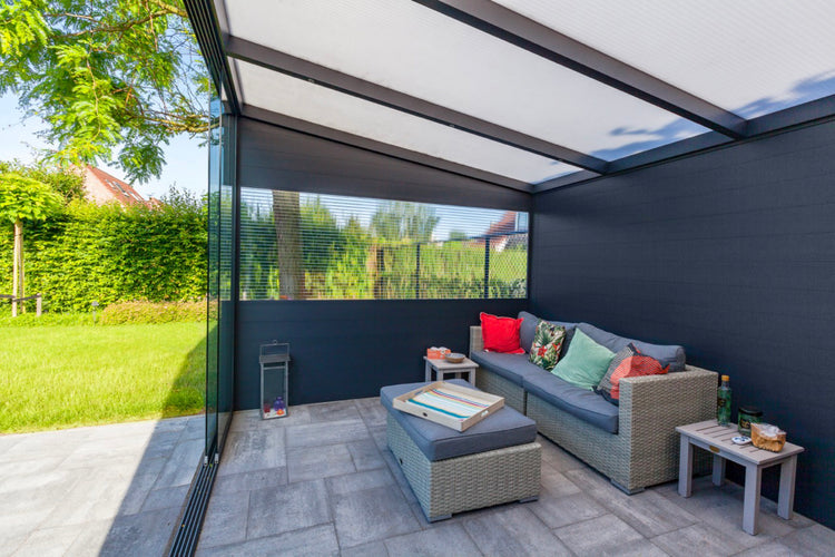 Freestanding Aluminium Pergola | Deponti Ribolla | No Wall Fixing Required | Concealed Rear Drainage | Standalone Garden Structure