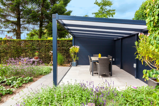 Freestanding Aluminium Pergola | Deponti Ribolla | No Wall Fixing Required | Concealed Rear Drainage | Standalone Garden Structure