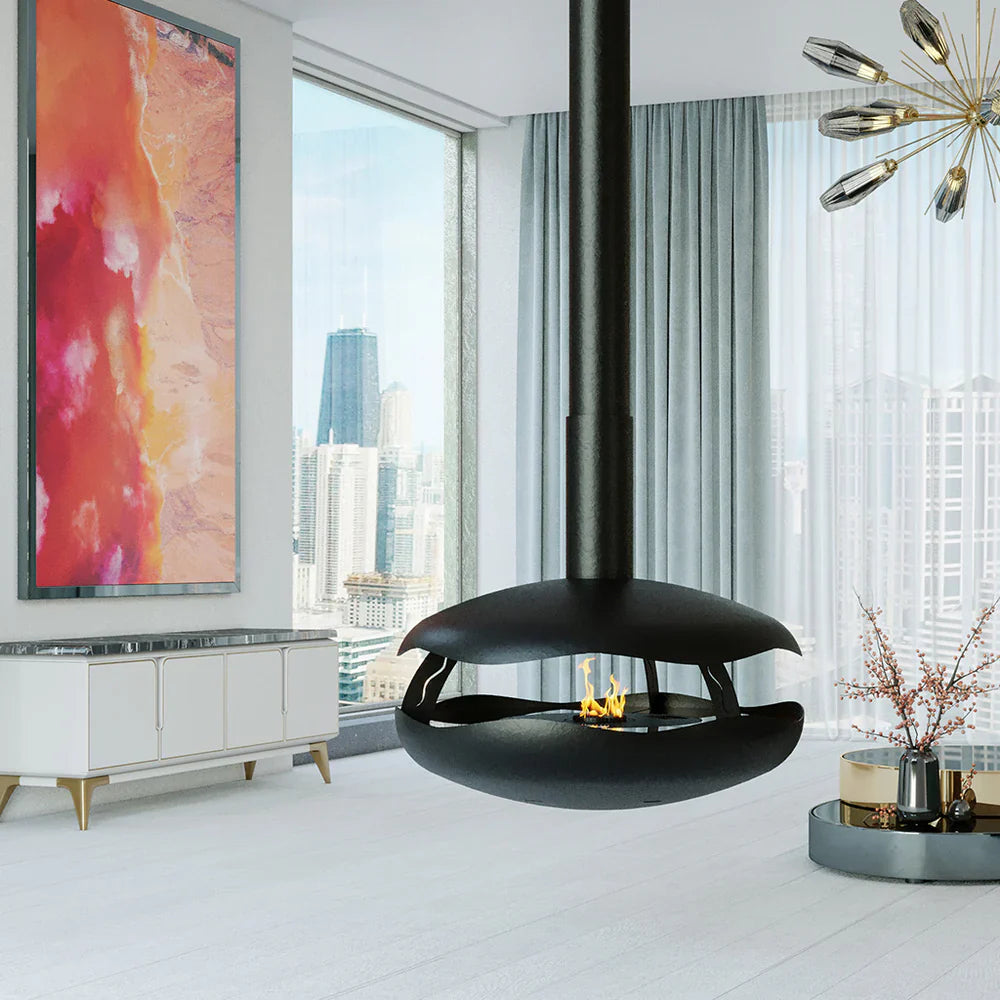 Glammfire Perola Plus Suspended Fire — close-up detail