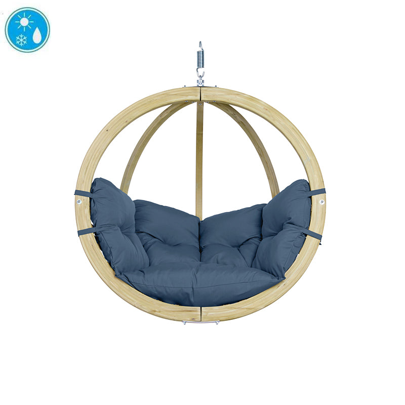 globo single hanging egg chair set cutaway render — view 3