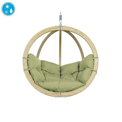 globo single hanging egg chair set product exterior view — view 13