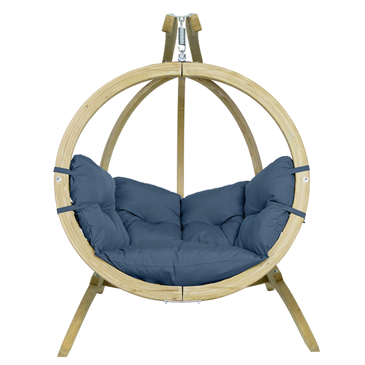 globo single hanging egg chair set product exterior view — view 16