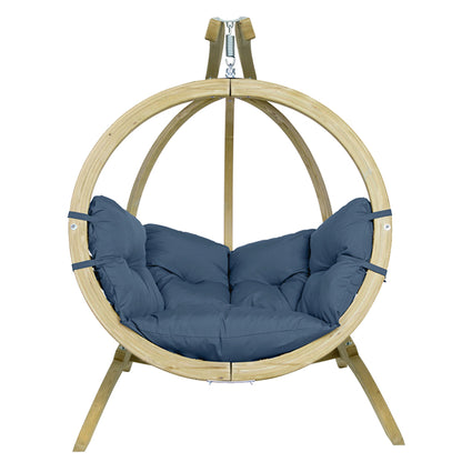 globo single hanging egg chair set product exterior view — view 16